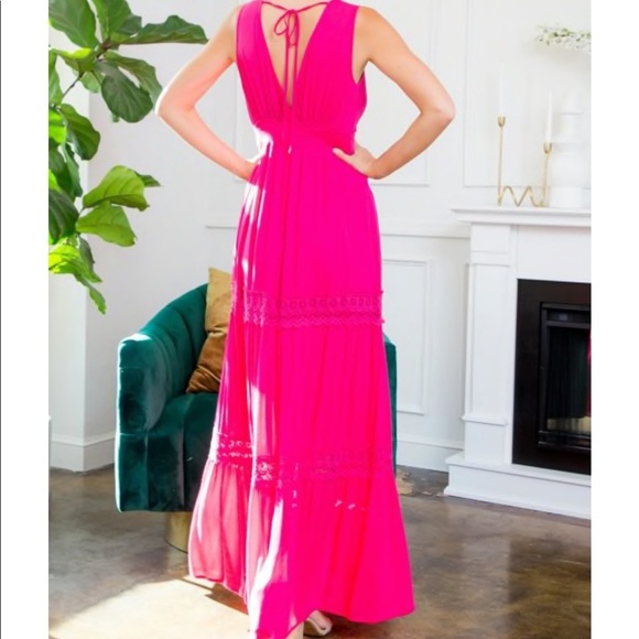 NWT Sweet Lovely by Jenn | Crochet Lace Maxi Dress - Picture 3 of 9